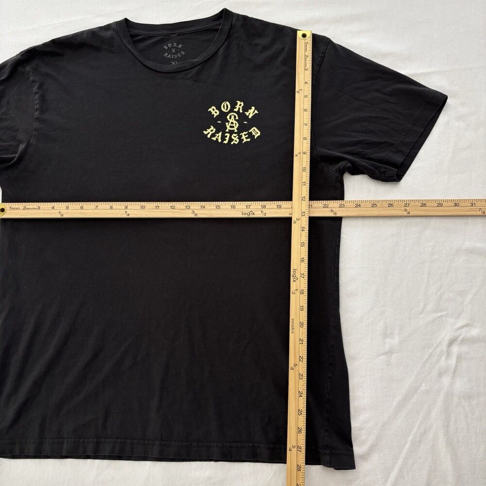 Born x Raised “SA” Black XL T-Shirt Gothic Logo Streetwear Rare Vintage Style - Picture 8 of 9